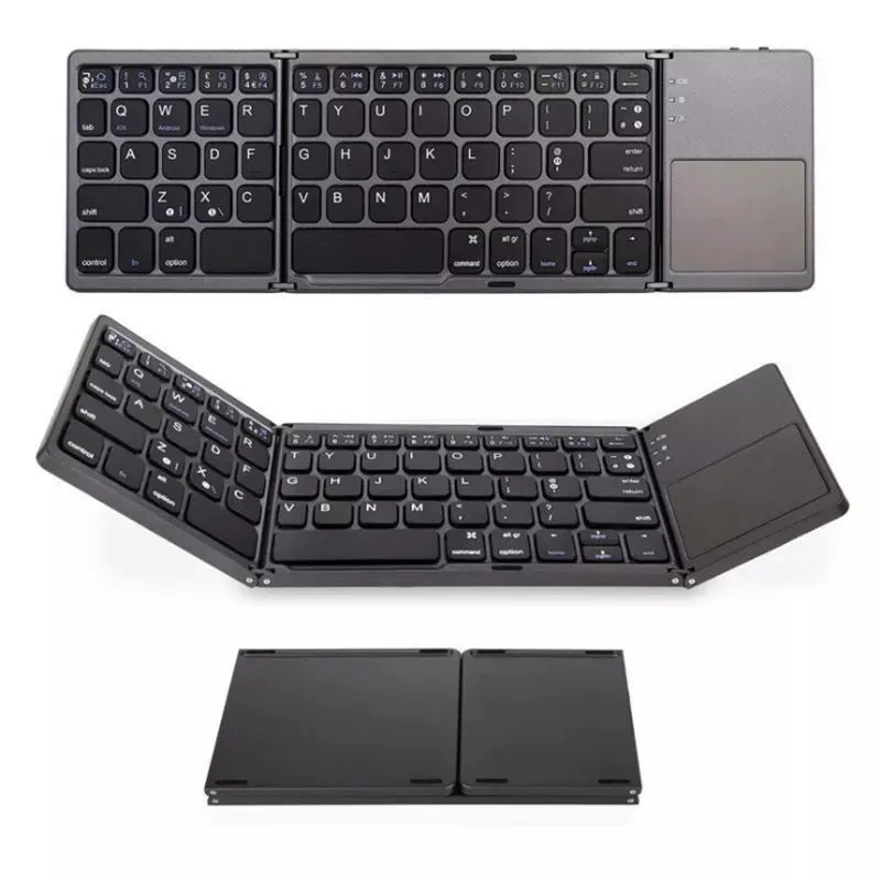 Portable Wireless Keyboard with Stand Holder