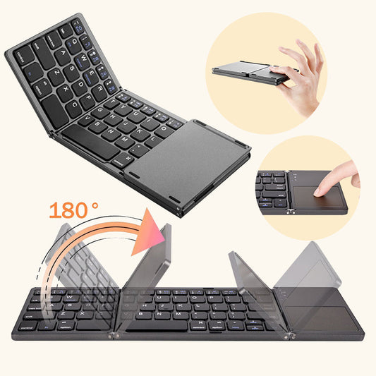 Portable Wireless Keyboard with Stand Holder