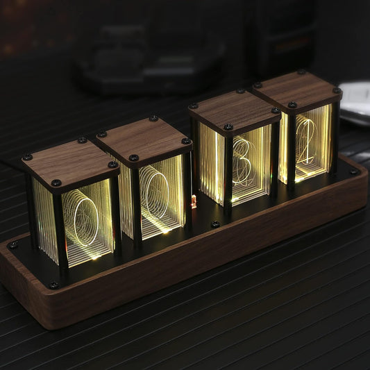 Walnut Digital Desk Clock