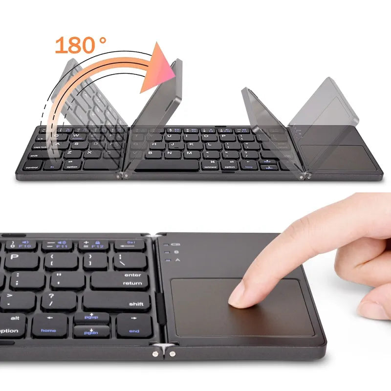 Portable Wireless Keyboard with Stand Holder